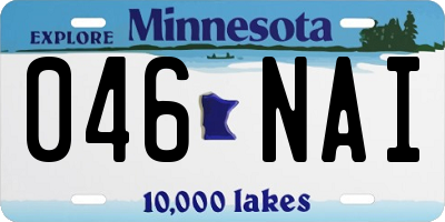 MN license plate 046NAI