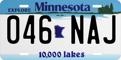 MN license plate 046NAJ