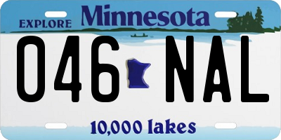MN license plate 046NAL