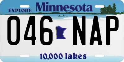 MN license plate 046NAP
