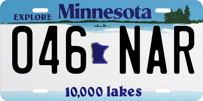 MN license plate 046NAR