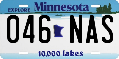 MN license plate 046NAS