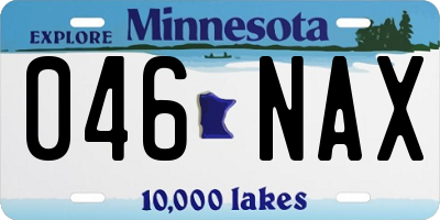 MN license plate 046NAX