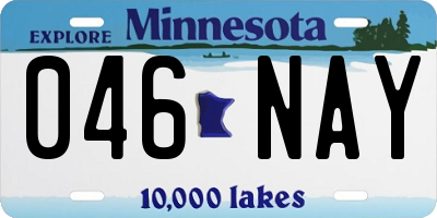MN license plate 046NAY
