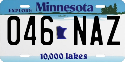 MN license plate 046NAZ