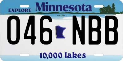 MN license plate 046NBB