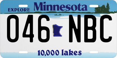 MN license plate 046NBC