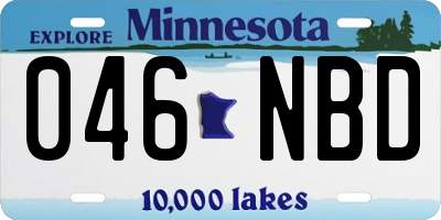 MN license plate 046NBD