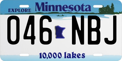 MN license plate 046NBJ