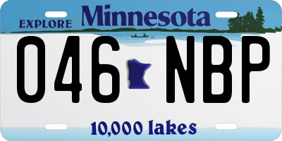 MN license plate 046NBP