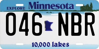 MN license plate 046NBR