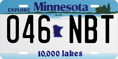 MN license plate 046NBT