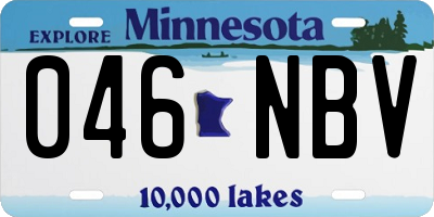 MN license plate 046NBV