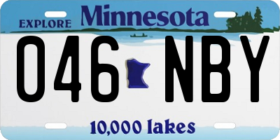 MN license plate 046NBY