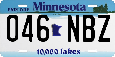 MN license plate 046NBZ