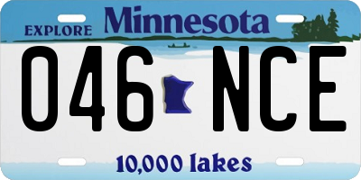 MN license plate 046NCE
