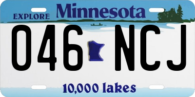 MN license plate 046NCJ