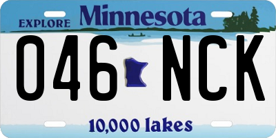 MN license plate 046NCK