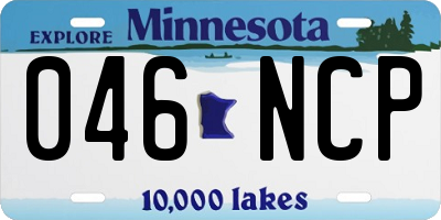 MN license plate 046NCP
