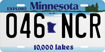 MN license plate 046NCR