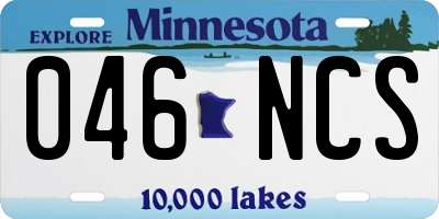 MN license plate 046NCS