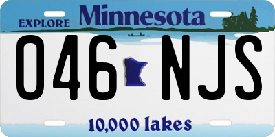 MN license plate 046NJS