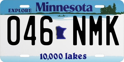 MN license plate 046NMK