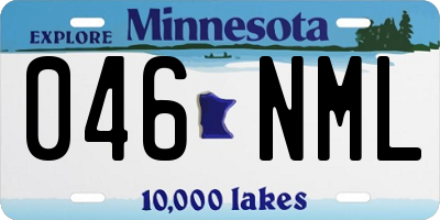MN license plate 046NML