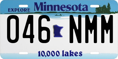MN license plate 046NMM