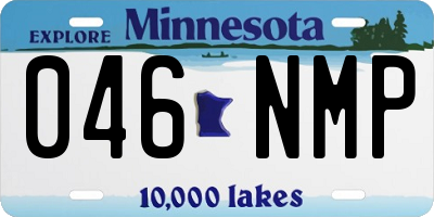 MN license plate 046NMP