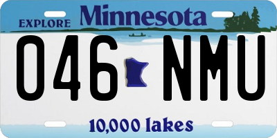 MN license plate 046NMU
