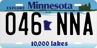 MN license plate 046NNA