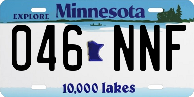 MN license plate 046NNF