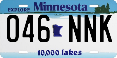 MN license plate 046NNK