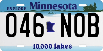MN license plate 046NOB