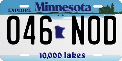 MN license plate 046NOD