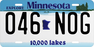 MN license plate 046NOG