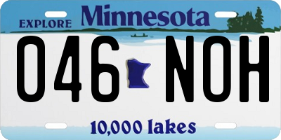 MN license plate 046NOH