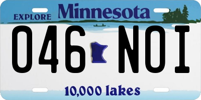 MN license plate 046NOI