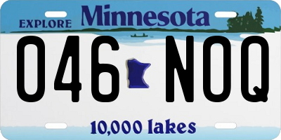 MN license plate 046NOQ