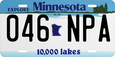 MN license plate 046NPA