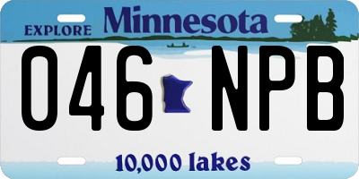 MN license plate 046NPB