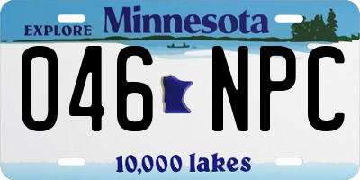 MN license plate 046NPC