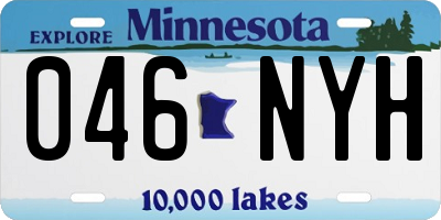 MN license plate 046NYH