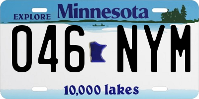 MN license plate 046NYM