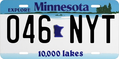 MN license plate 046NYT