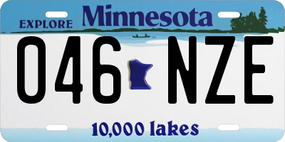 MN license plate 046NZE