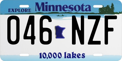 MN license plate 046NZF