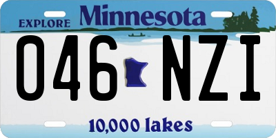 MN license plate 046NZI