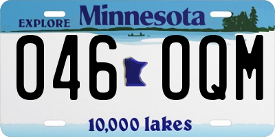 MN license plate 046OQM